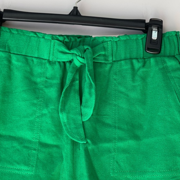 Jules & Leopold Womens Casual Shorts Green Stretch Waist Tie Closure Pockets, XS - Picture 5 of 7